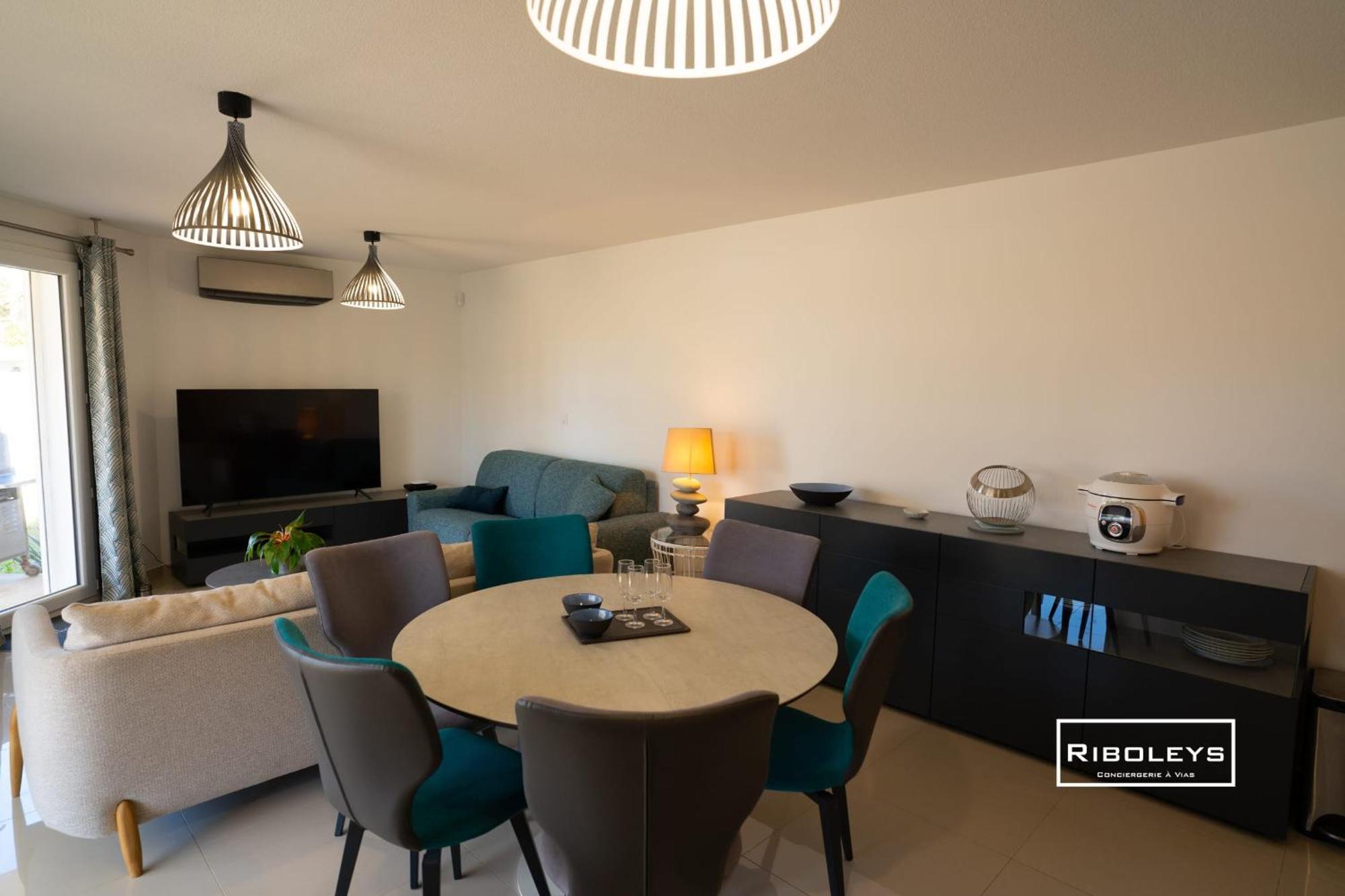 Grand T3 Neuf Climatise Avec Wifi A 100M De La Plage Vias Eksteriør billede